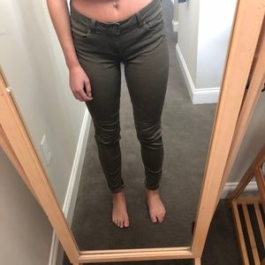Olive green jeggings